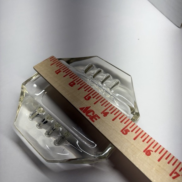 Vintage Ashtray Safex Clear Glass Self-Extinguishing  MCM Mid-Century Modern - Picture 3 of 6